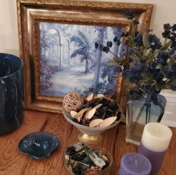 Palm Tree Garden Art Work with Gold Frame - Picture 3 of 10